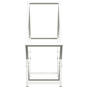 Weißes Brennholzregal 60x25x60 cm
