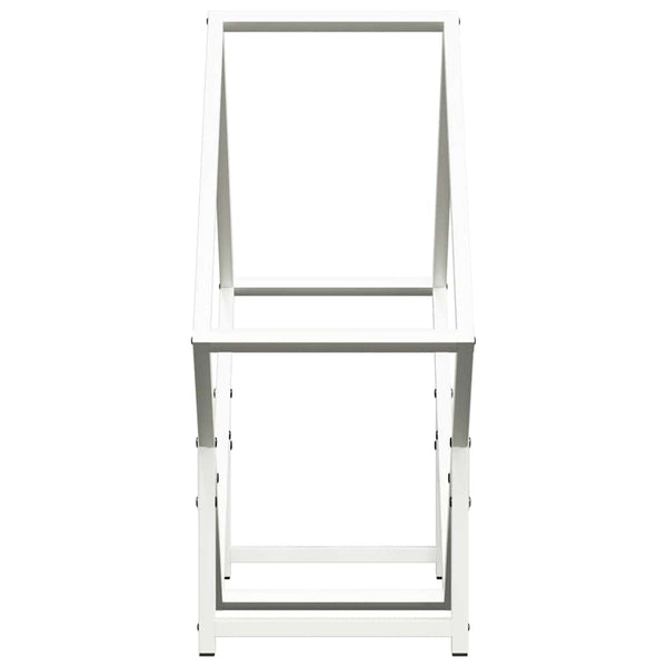 Weißes Brennholzregal 60x25x60 cm