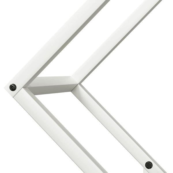 Weißes Brennholzregal 60x25x60 cm