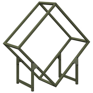 Brennholzregal Olivgrün 60cm Stahl