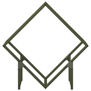 Brennholzregal Olivgrün 60cm Stahl