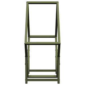 Brennholzregal Olivgrün 60cm Stahl