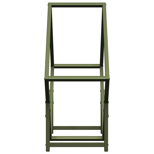 Brennholzregal Olivgrün 60cm Stahl
