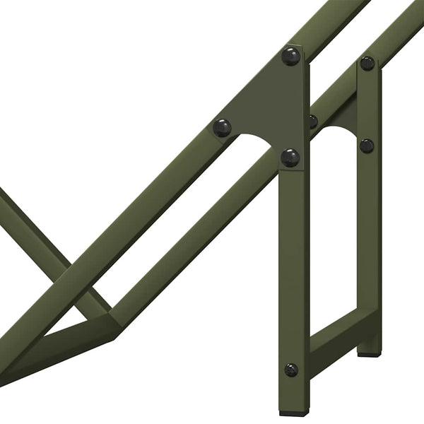 Brennholzregal Olivgrün 60cm Stahl