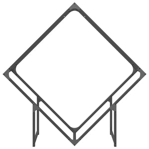 Schwarzes Kaminholzregal 100x25x100 cm