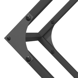 Schwarzes Kaminholzregal 100x25x100 cm