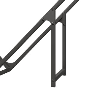 Schwarzes Kaminholzregal 100x25x100 cm