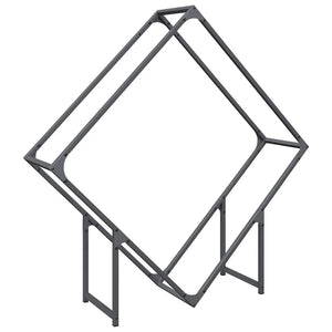 Brennholzregal Anthrazit Stahl 100x100cm