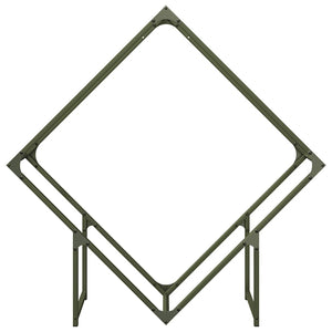 vidaXL Range-bûches Vert olive 100x25x100 cm Acier laminé à froid