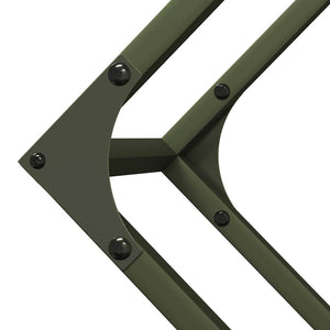 vidaXL Range-bûches Vert olive 100x25x100 cm Acier laminé à froid