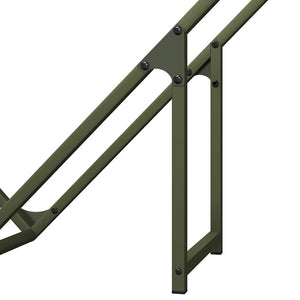 vidaXL Range-bûches Vert olive 100x25x100 cm Acier laminé à froid