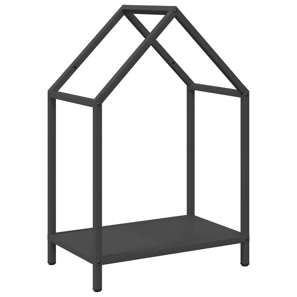 Brennholzregal Schwarz 40x25x60 cm