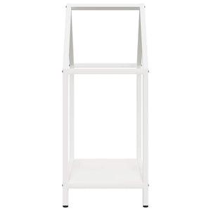 Weißes Brennholzregal 40x25x60 cm