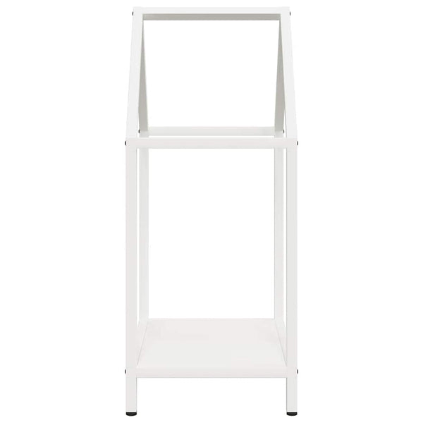 Weißes Brennholzregal 40x25x60 cm
