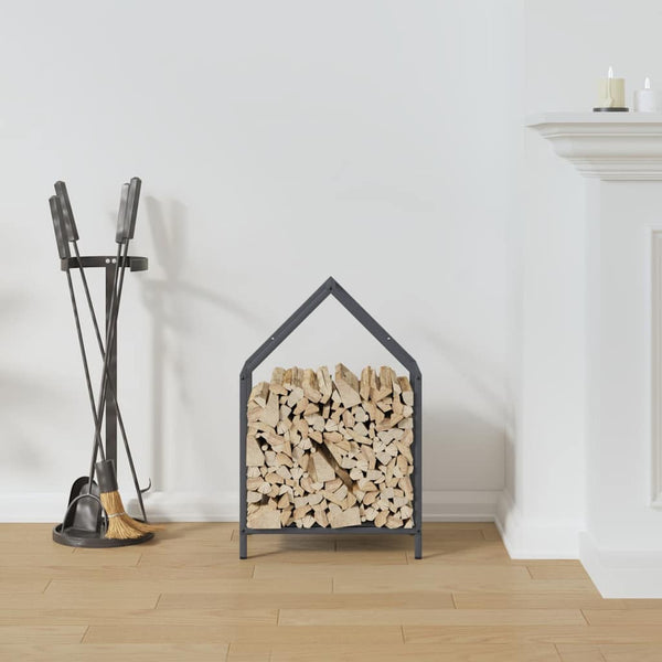 Brennholzregal Anthrazit 40x25x60 cm