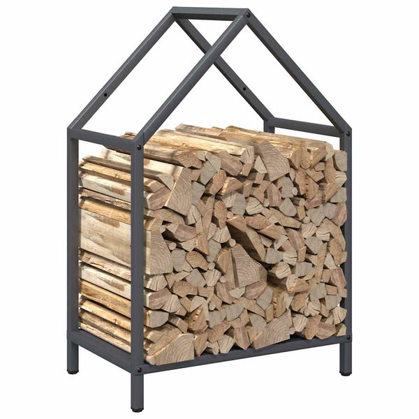 Brennholzregal Anthrazit 40x25x60 cm