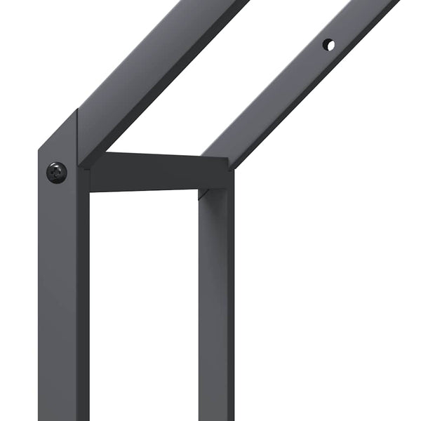 Brennholzregal Anthrazit 40x25x60 cm