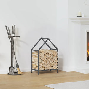 Brennholzregal Anthrazit 40x25x60 cm