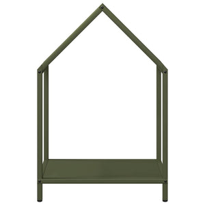 vidaXL Support à bois de chauffage vert olive 40x25x60 cm Acier laminé à froid