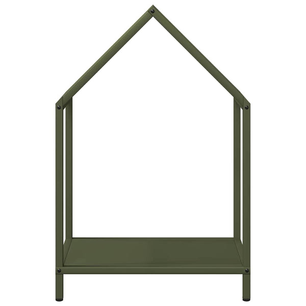 vidaXL Support à bois de chauffage vert olive 40x25x60 cm Acier laminé à froid