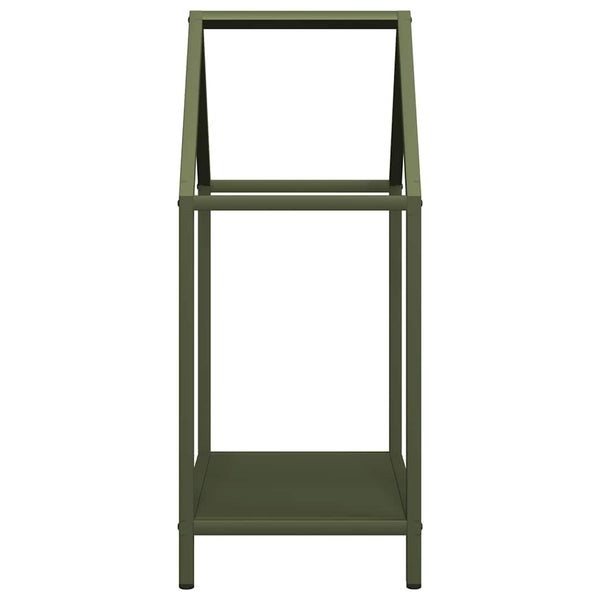 vidaXL Support à bois de chauffage vert olive 40x25x60 cm Acier laminé à froid