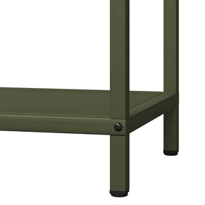 vidaXL Support à bois de chauffage vert olive 40x25x60 cm Acier laminé à froid