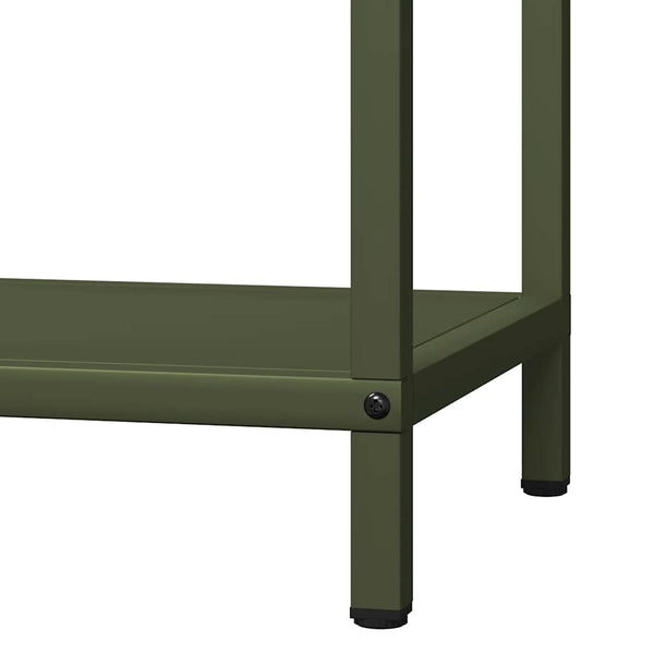 vidaXL Support à bois de chauffage vert olive 40x25x60 cm Acier laminé à froid