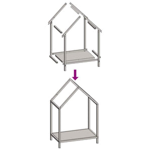 vidaXL Support à bois de chauffage vert olive 40x25x60 cm Acier laminé à froid