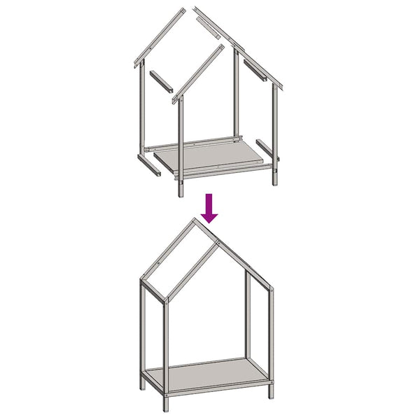 vidaXL Support à bois de chauffage vert olive 40x25x60 cm Acier laminé à froid