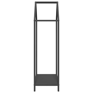 Brennholzregal Schwarz 40x25x90 cm