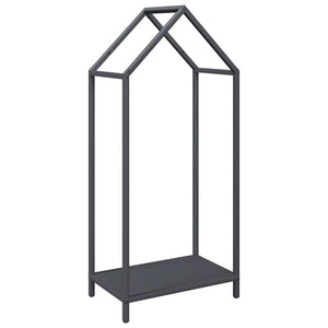 Anthrazit Brennholzregal Stahl 40x25x90cm