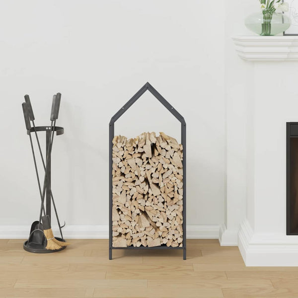 Anthrazit Brennholzregal Stahl 40x25x90cm