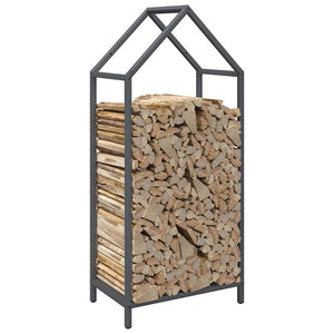 Anthrazit Brennholzregal Stahl 40x25x90cm
