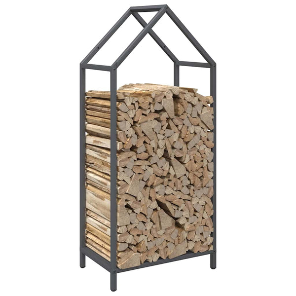 Anthrazit Brennholzregal Stahl 40x25x90cm