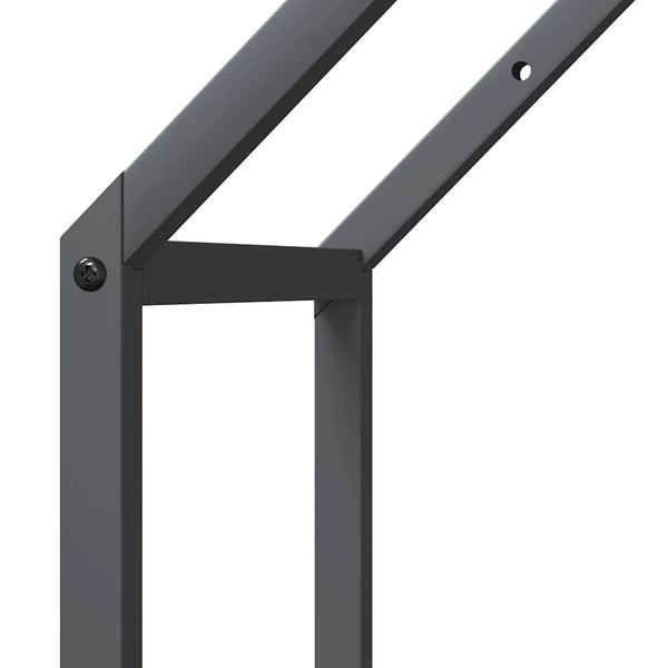 Anthrazit Brennholzregal Stahl 40x25x90cm