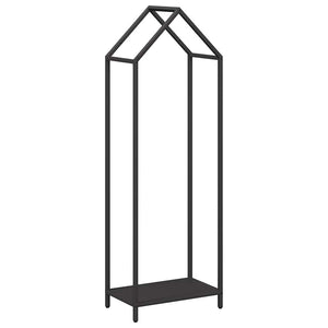 Schwarzes Brennholzregal Stahl 40x25x120cm