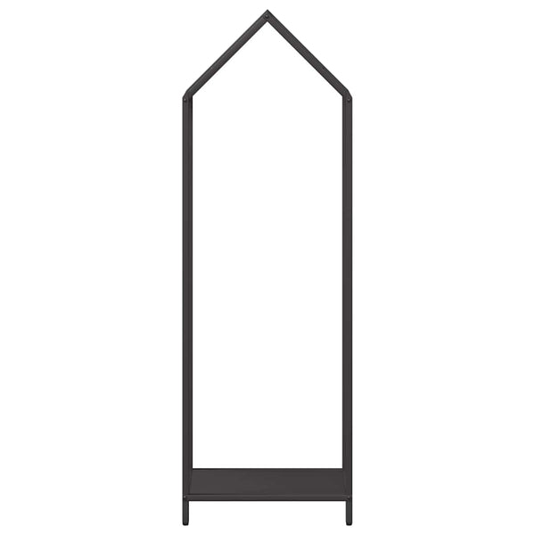 Schwarzes Brennholzregal Stahl 40x25x120cm