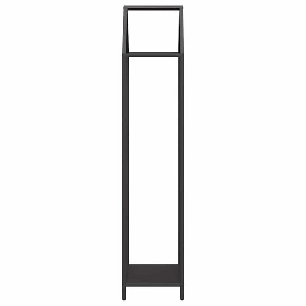 Schwarzes Brennholzregal Stahl 40x25x120cm