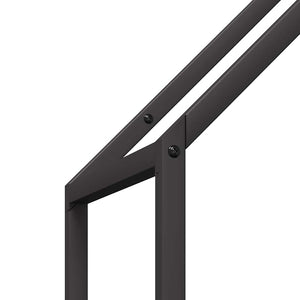 Schwarzes Brennholzregal Stahl 40x25x120cm