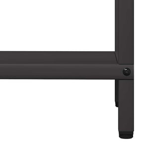 Schwarzes Brennholzregal Stahl 40x25x120cm