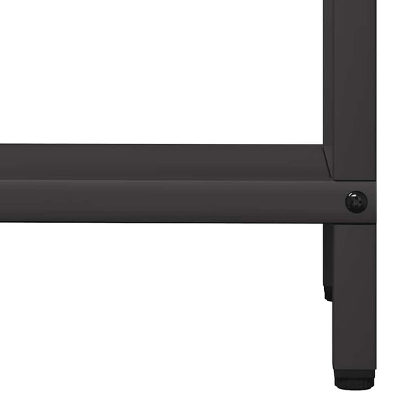 Schwarzes Brennholzregal Stahl 40x25x120cm