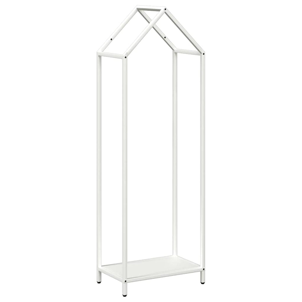 Weißes Brennholzregal 40x25x120cm