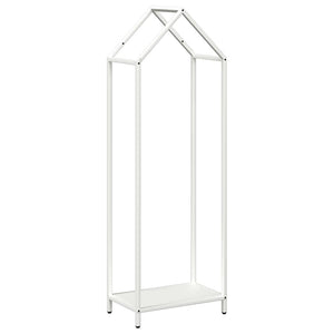 Weißes Brennholzregal 40x25x120cm