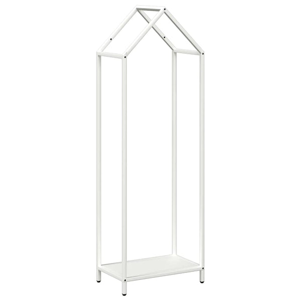 Weißes Brennholzregal 40x25x120cm