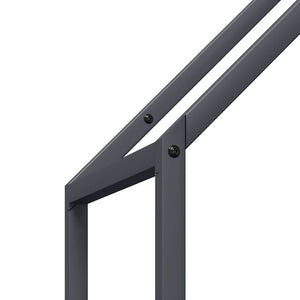 Brennholzregal Anthrazit Stahl 40x25x120cm