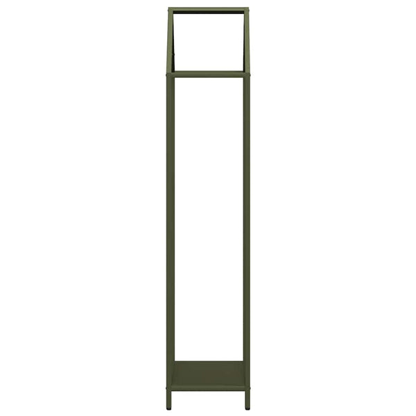 Brennholzregal Olivgrün Stahl 40x25x120 cm