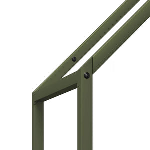 Brennholzregal Olivgrün Stahl 40x25x120 cm