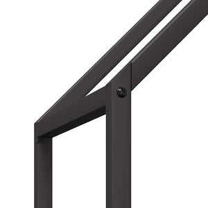 Brennholzregal Schwarz 60x60 cm