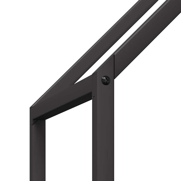 Brennholzregal Schwarz 60x60 cm