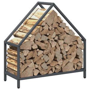 Brennholzregal Anthrazit Stahl 60x60 cm